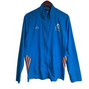 Adidas Boston Marathon 2014 Volunteer Jacket Men's L Blue Orange John Hancock